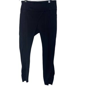 Nanette Lenore Black Corset Style Ankle Leggings Size Large